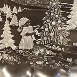 Mikasa Crystal Oval Large Platter Vintage